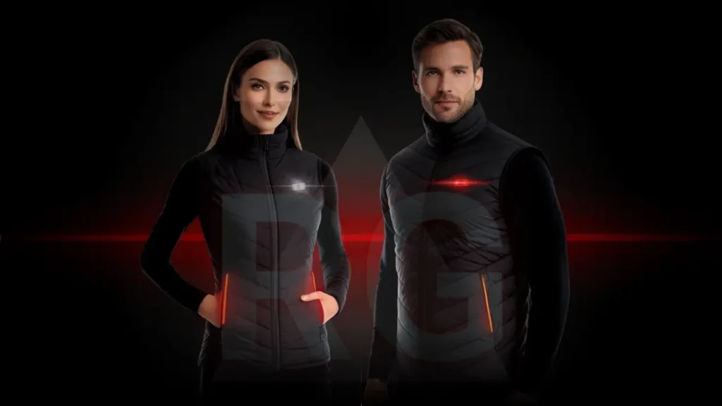 Veste chauffante REGEM pour hommes et femmes avec zones de chauffage réglables, idéale sous une veste personnelle